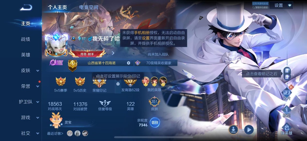WZQM335792王者荣耀账号详情图2