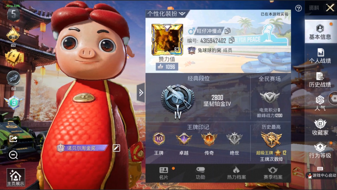 HPQM3156265和平精英账号详情图2