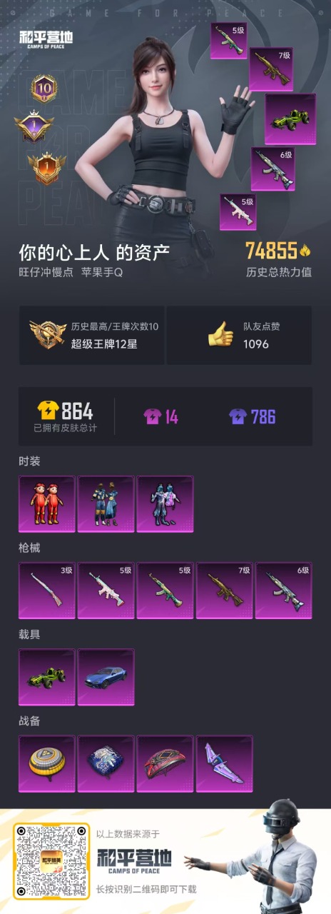 HPQM3156265和平精英账号详情图3