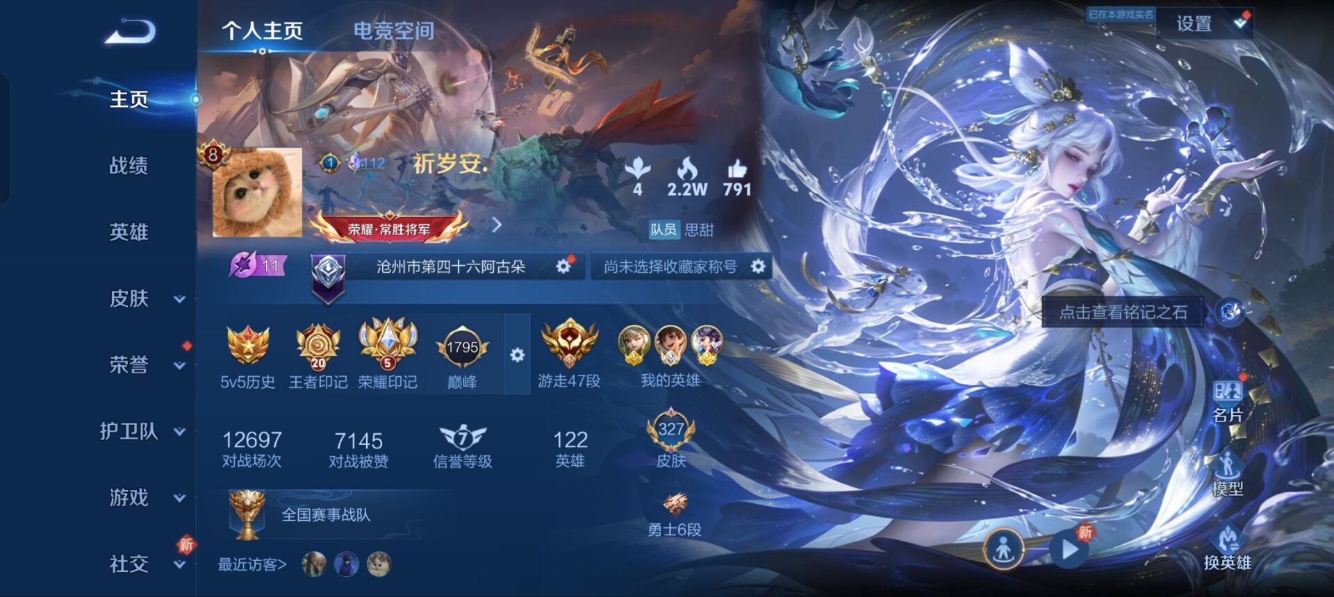 WZQM3102765王者荣耀账号详情图10