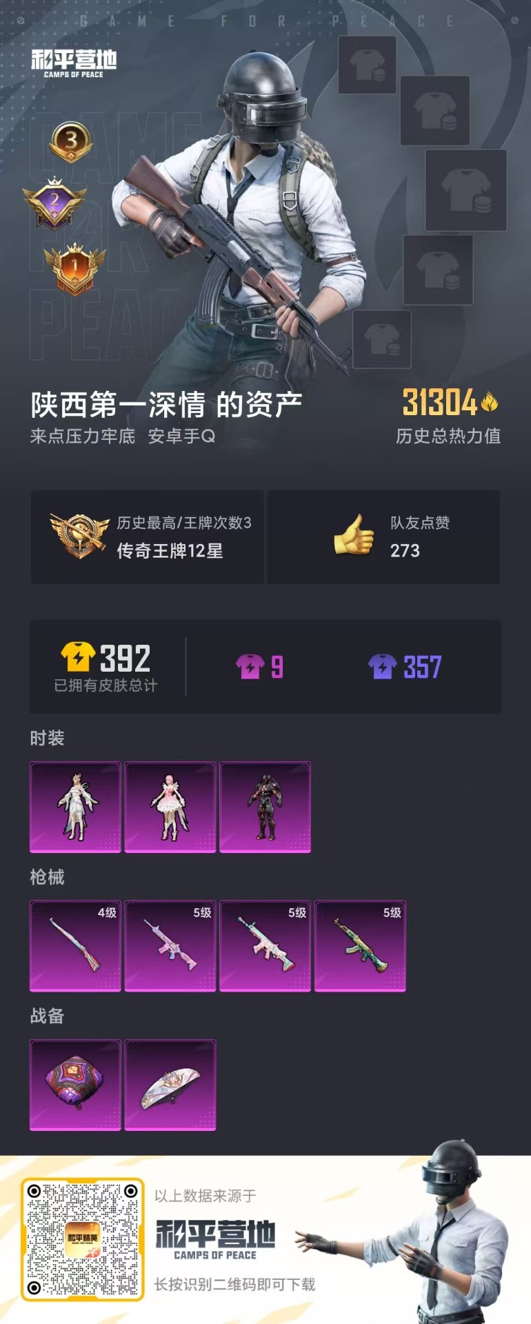 HPQM3160938和平精英账号详情图2