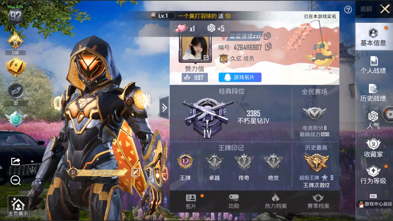 HPQM3161023和平精英账号详情图2