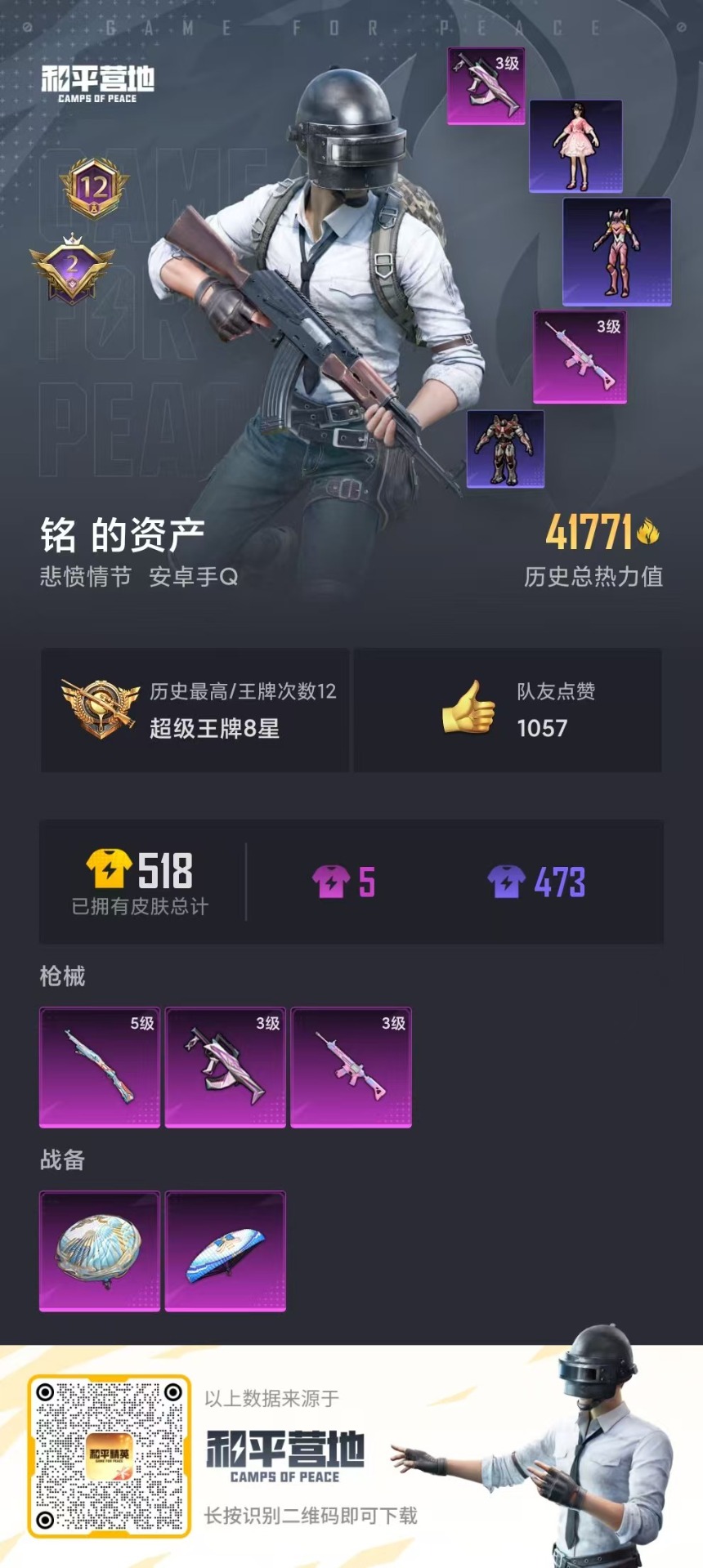 HPQM3161058和平精英账号详情图2