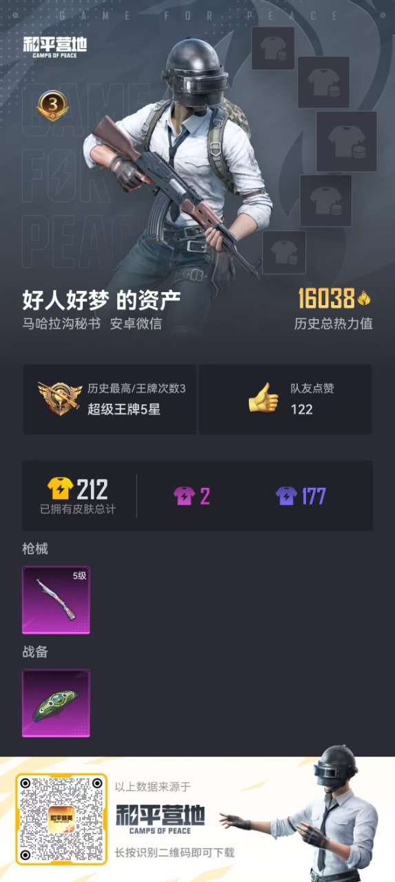 HPQM3161445和平精英账号详情图2