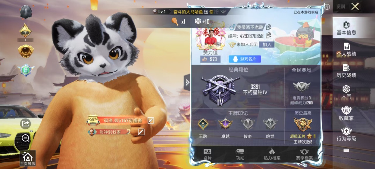 HPQM3161616和平精英账号详情图3