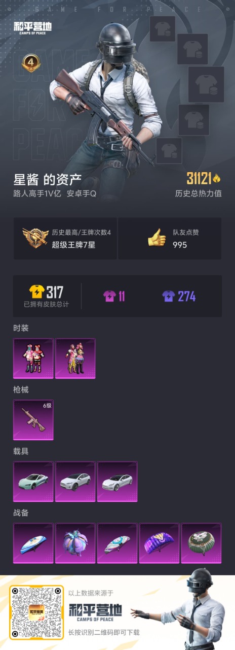 HPQM3162423和平精英账号详情图3