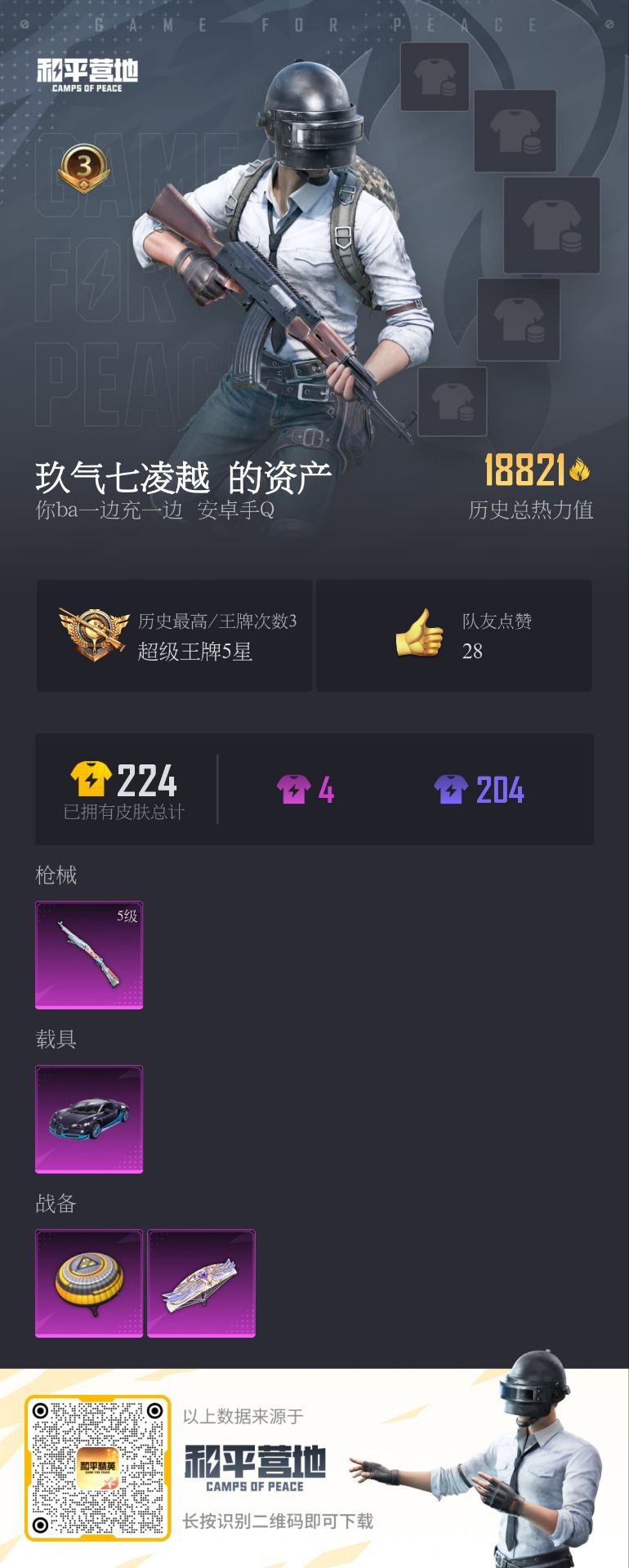 HPQM3162526和平精英账号详情图9