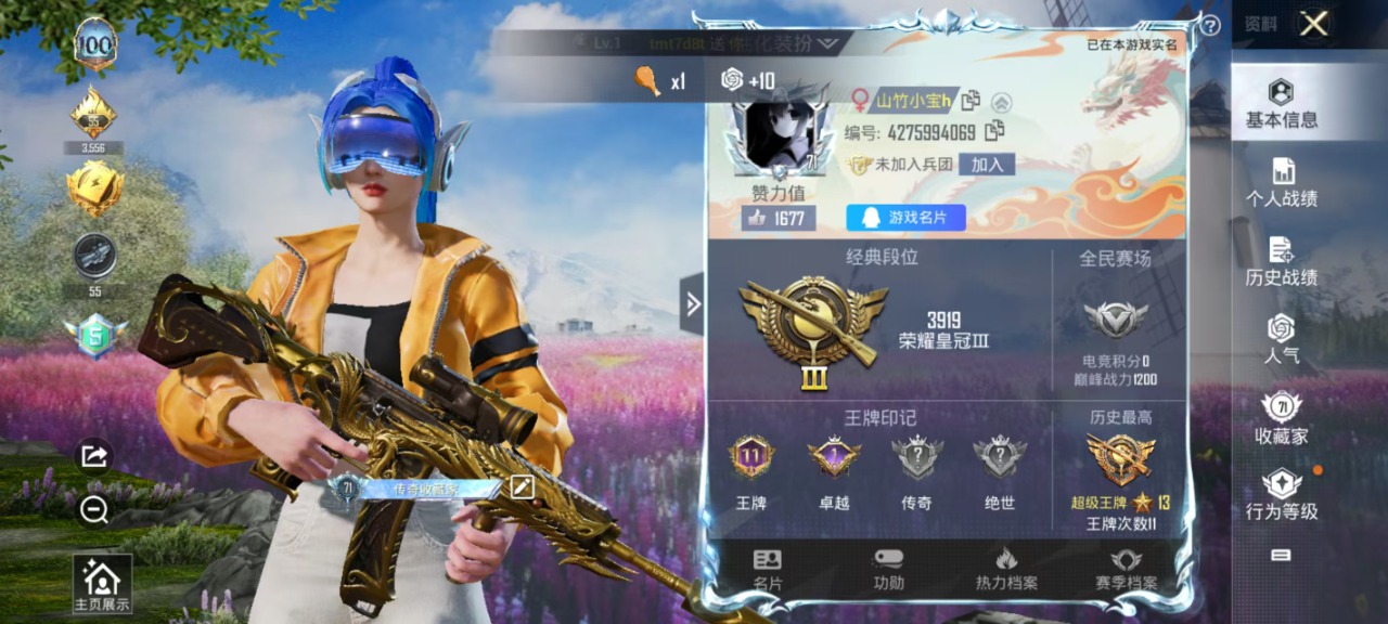 HPQM3168624和平精英账号详情图3