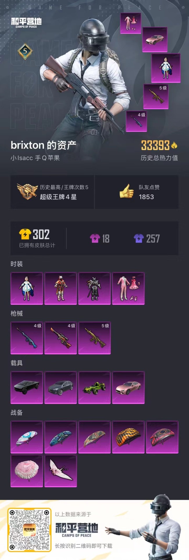 HPQM3169965和平精英账号详情图7