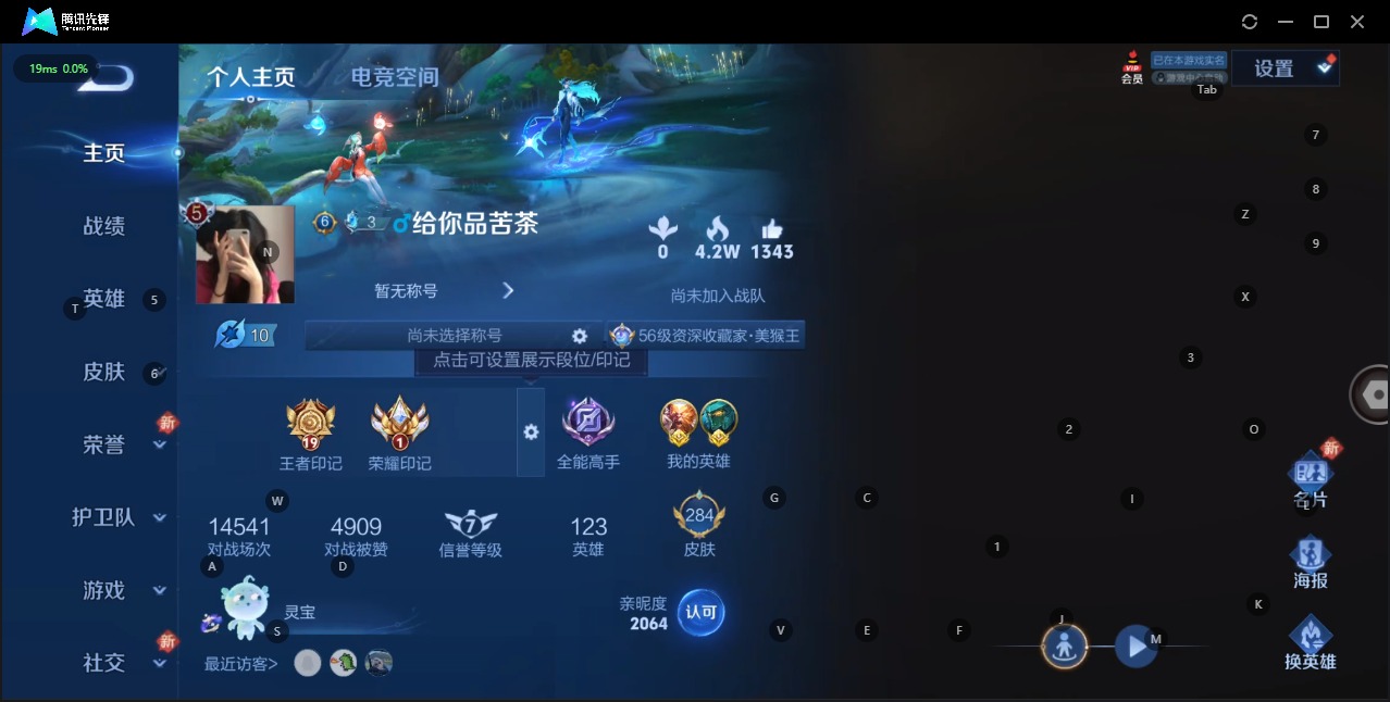 王者荣耀账号苹果QQ8 1典藏 15传说 123英雄 284皮肤 可修改实名 荣耀水晶：天鹅之梦(小乔典藏) 传说皮：乘