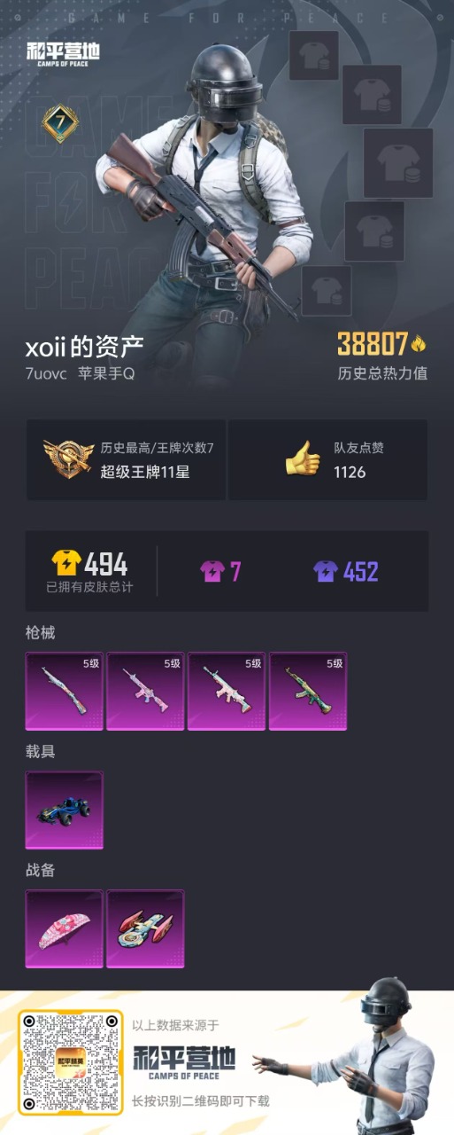 HPQM3177977和平精英账号详情图4 HPQM3177977和平精英账号详情图4