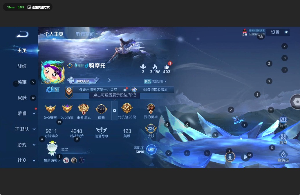 WZQM3110462王者荣耀账号详情图2 WZQM3110462王者荣耀账号详情图2
