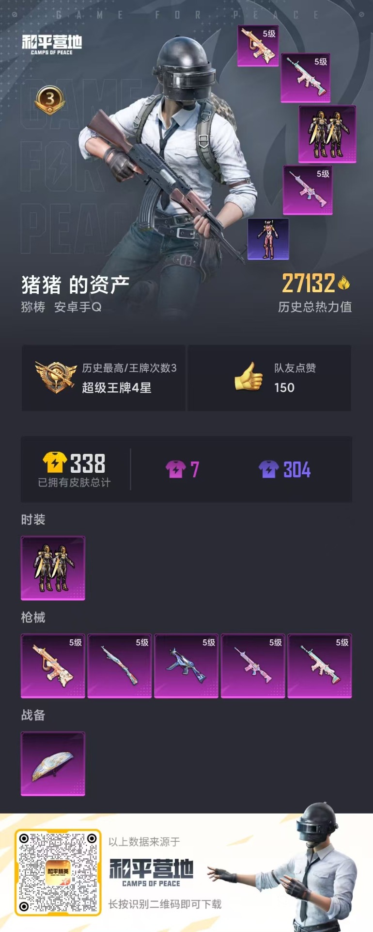 HPQM3193328和平精英账号详情图4 HPQM3193328和平精英账号详情图4