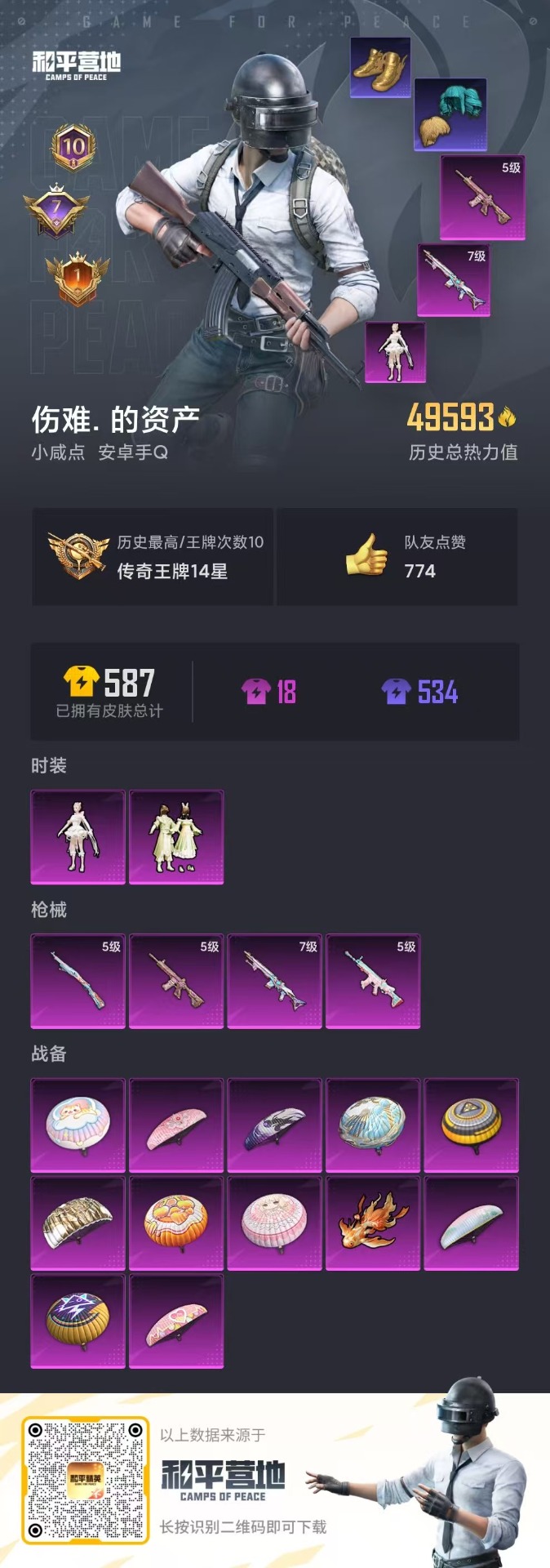 HPQM3194530和平精英账号详情图2 HPQM3194530和平精英账号详情图2