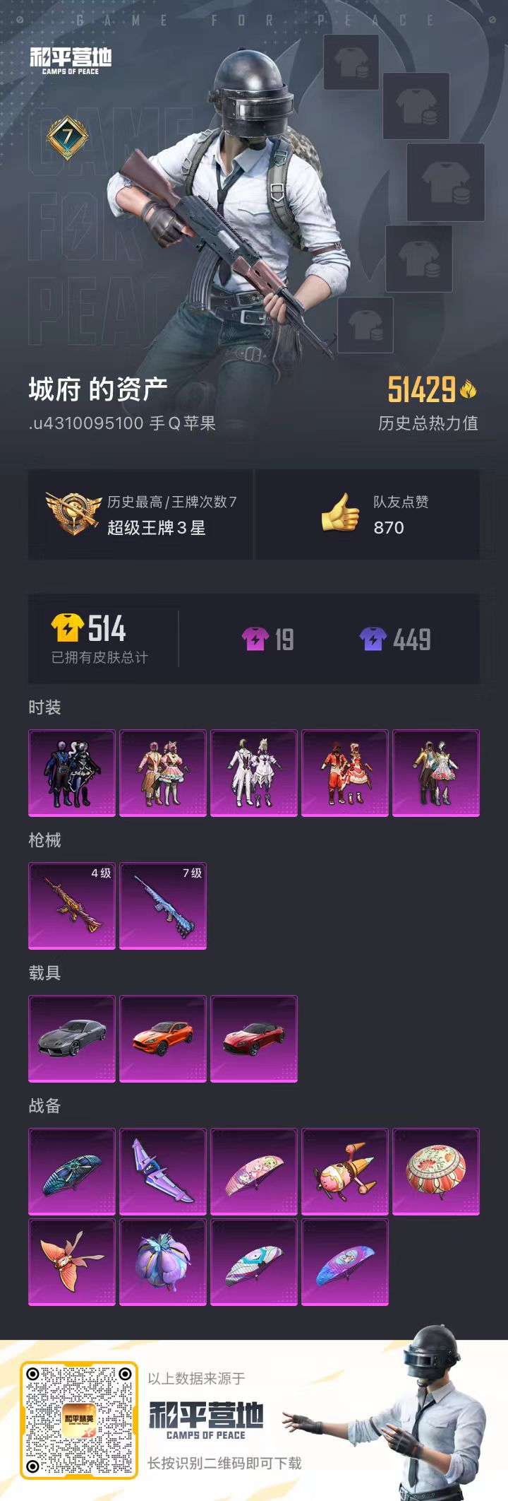 HPQM3195002和平精英账号详情图4 HPQM3195002和平精英账号详情图4