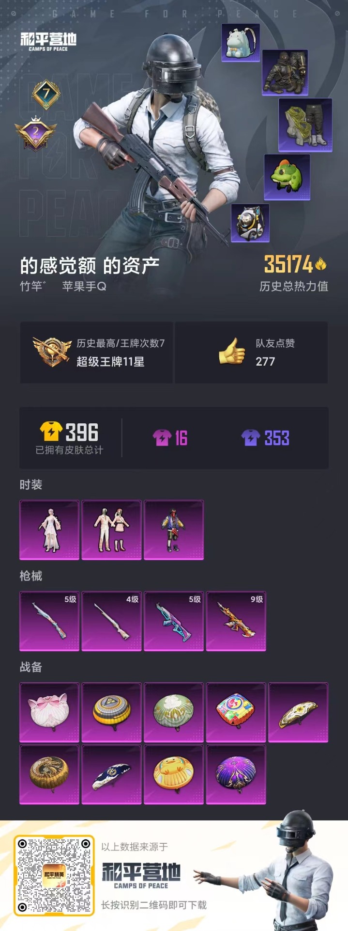 HPQM3196529和平精英账号详情图4 HPQM3196529和平精英账号详情图4