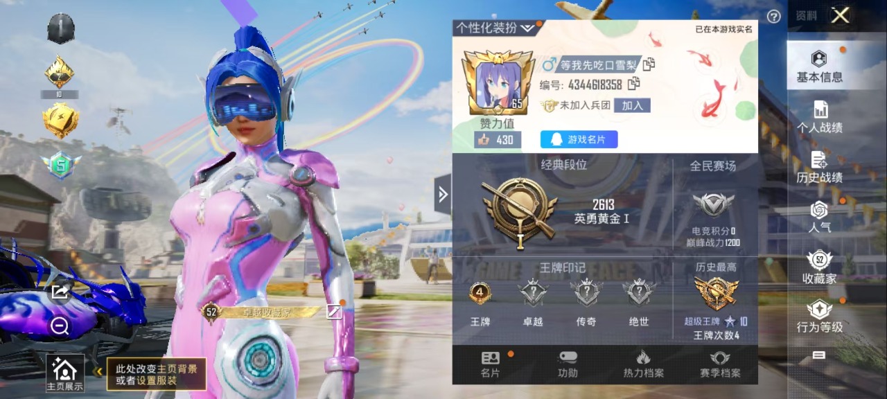 HPQM3196615和平精英账号详情图3 HPQM3196615和平精英账号详情图3