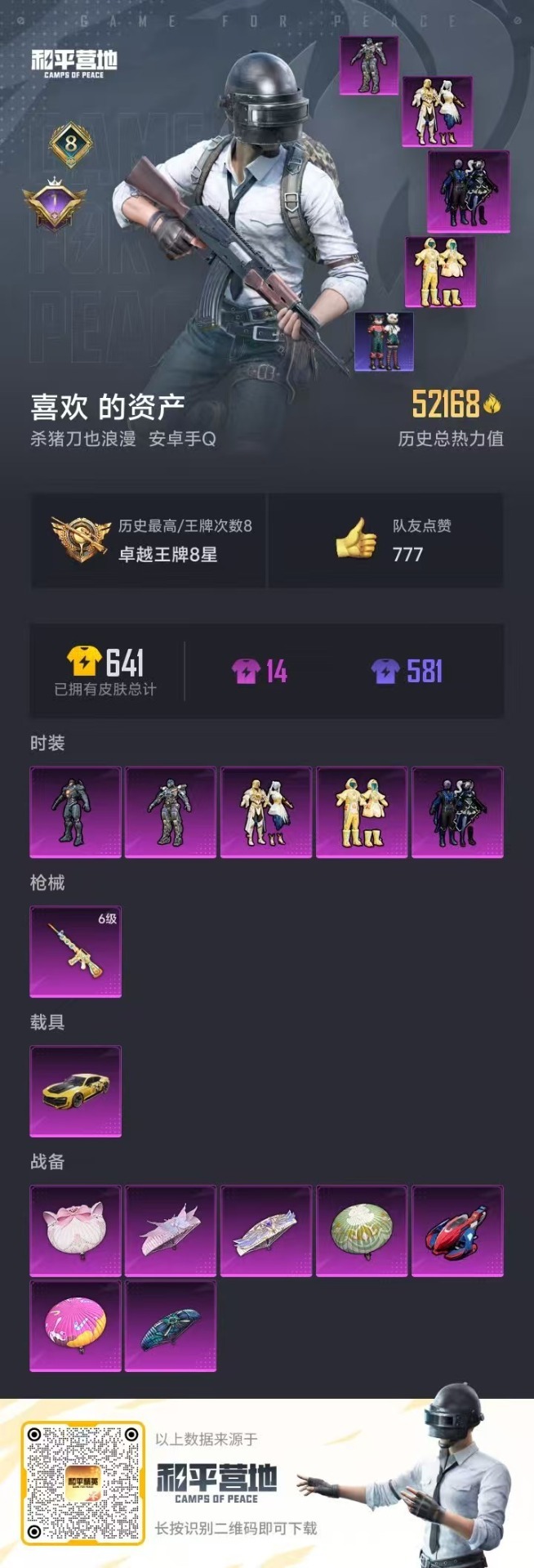 HPQM3199780和平精英账号详情图3 HPQM3199780和平精英账号详情图3