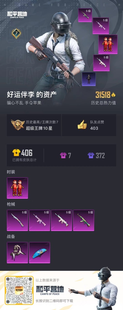 HPQM3199791和平精英账号详情图8 HPQM3199791和平精英账号详情图8