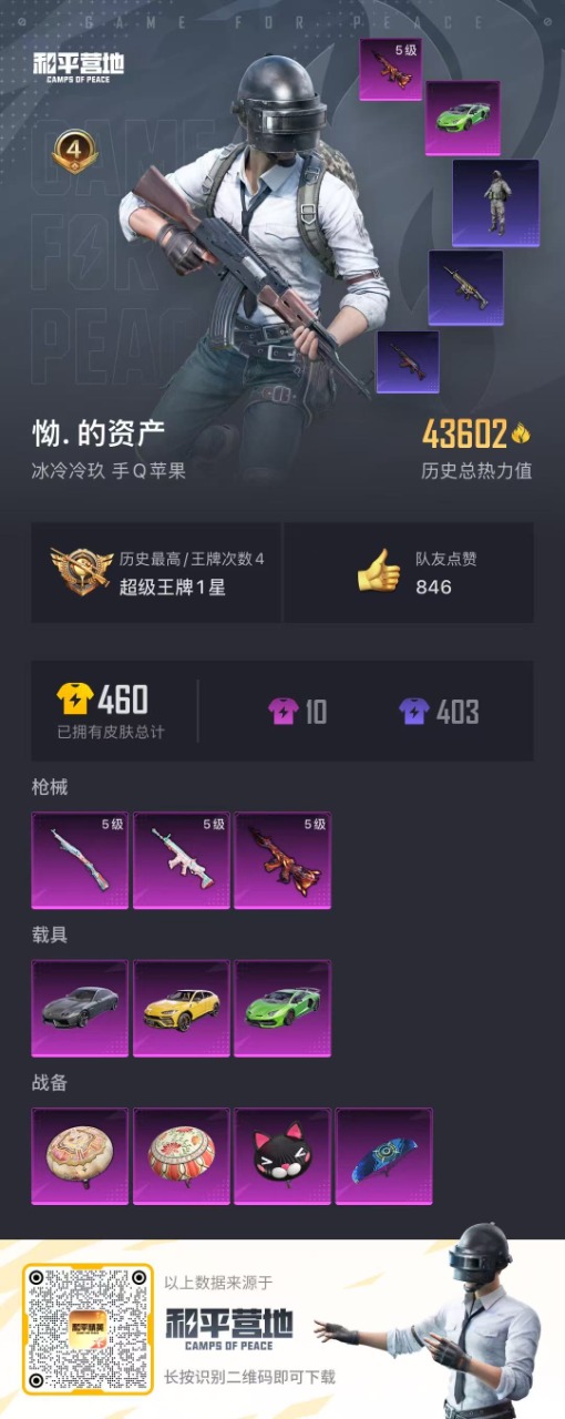 HPQM3206654和平精英账号详情图2 HPQM3206654和平精英账号详情图2