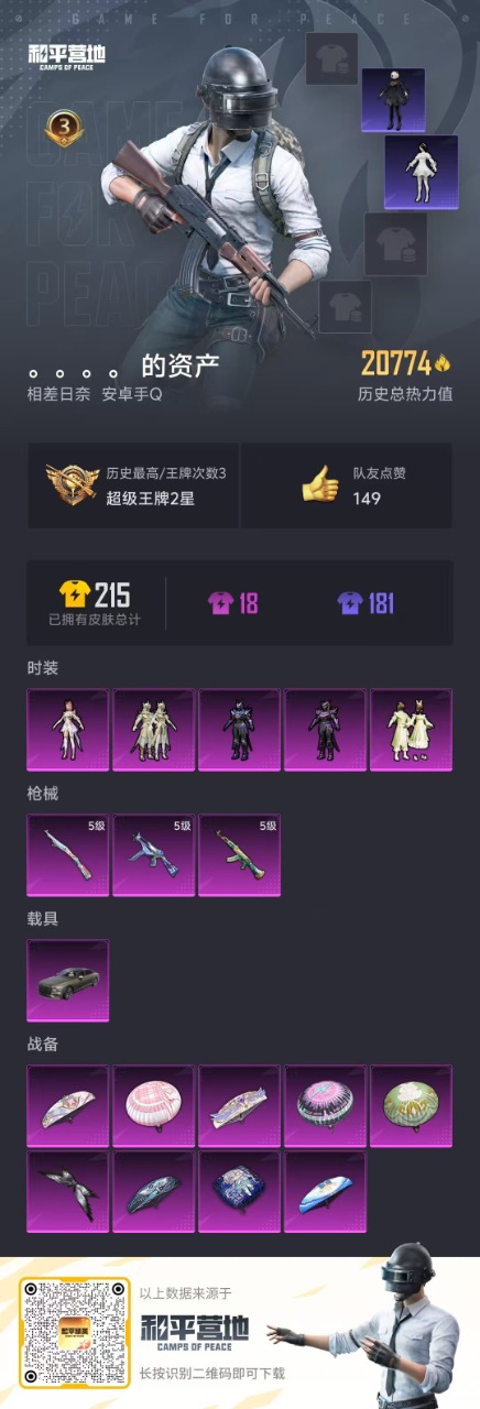 HPQM3215522和平精英账号详情图2 HPQM3215522和平精英账号详情图2
