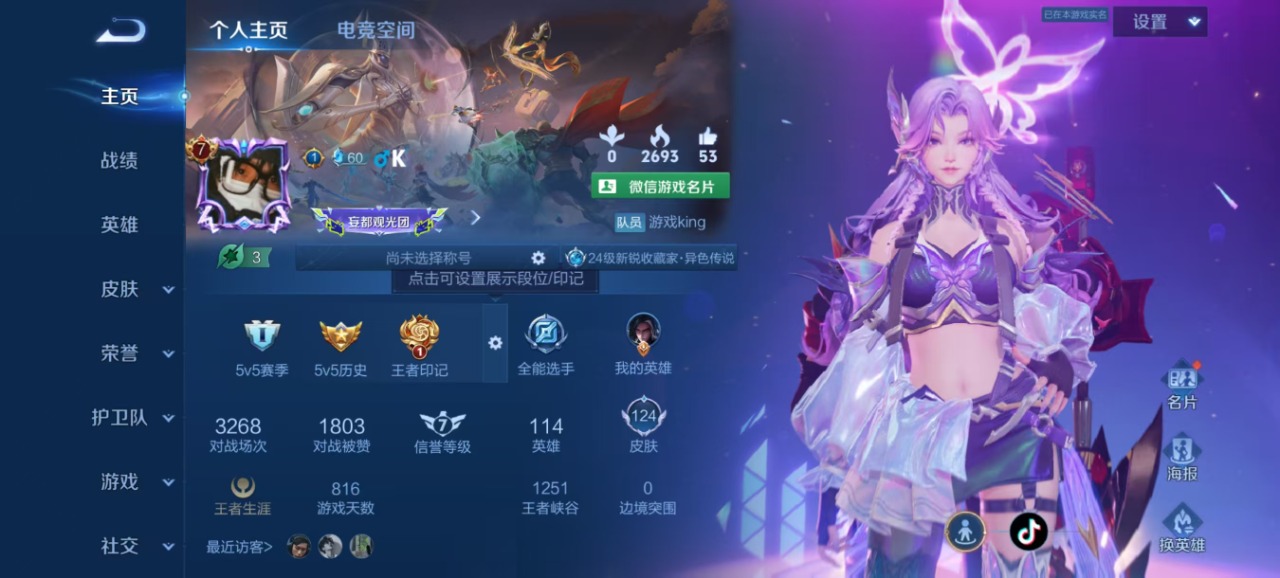 WZQM3133895王者荣耀账号详情图3 WZQM3133895王者荣耀账号详情图3