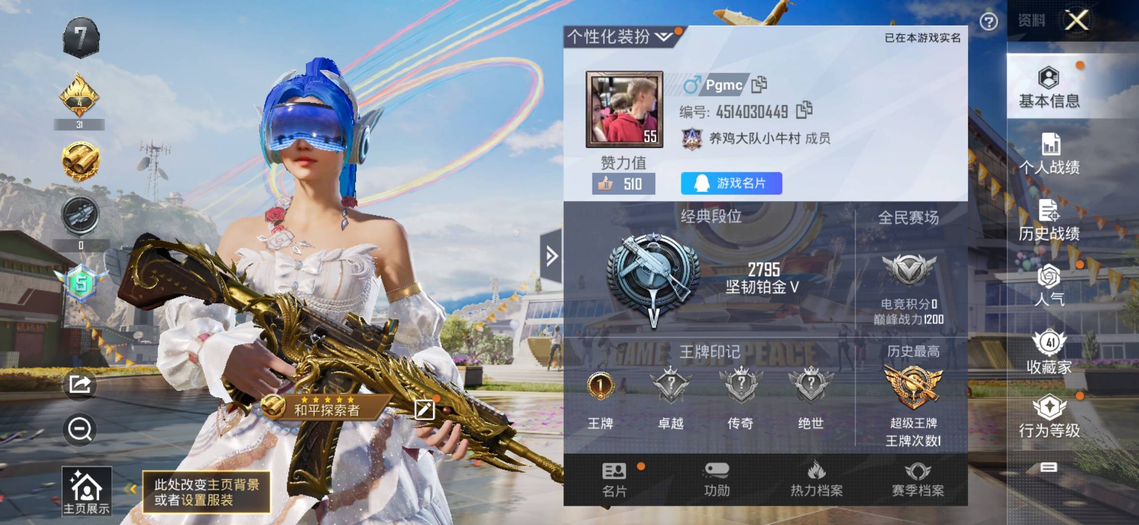 HPQM3228978和平精英账号详情图4 HPQM3228978和平精英账号详情图4