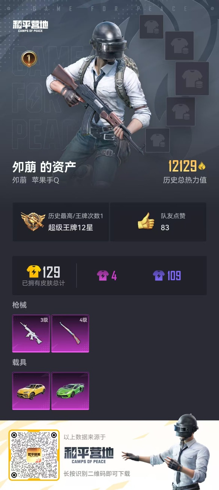 HPQM3263490和平精英账号详情图3 HPQM3263490和平精英账号详情图3