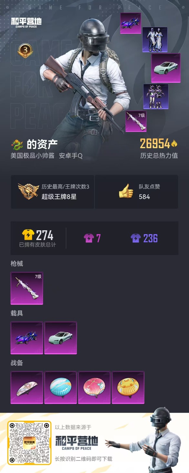 HPQM3263758和平精英账号详情图3 HPQM3263758和平精英账号详情图3