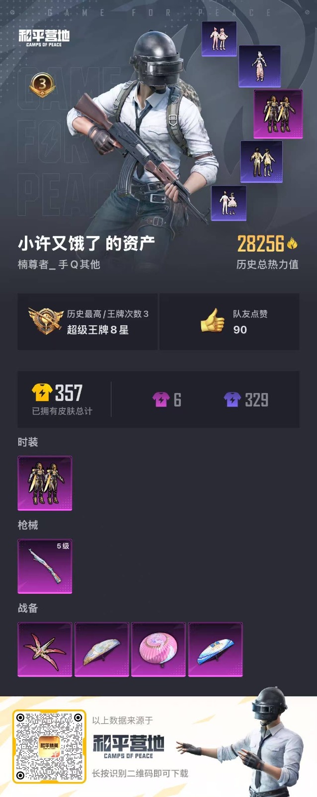 [9139005]1粉装 1特效枪 3印记 可二次 热门装扮：创世·救赎,深海小丑鱼 稀有枪皮：Kar98K-巳巳如意 五级特效枪：五级Kar98K-巳巳如意 紫色装扮：星渊小夜曲,SS23特训,S