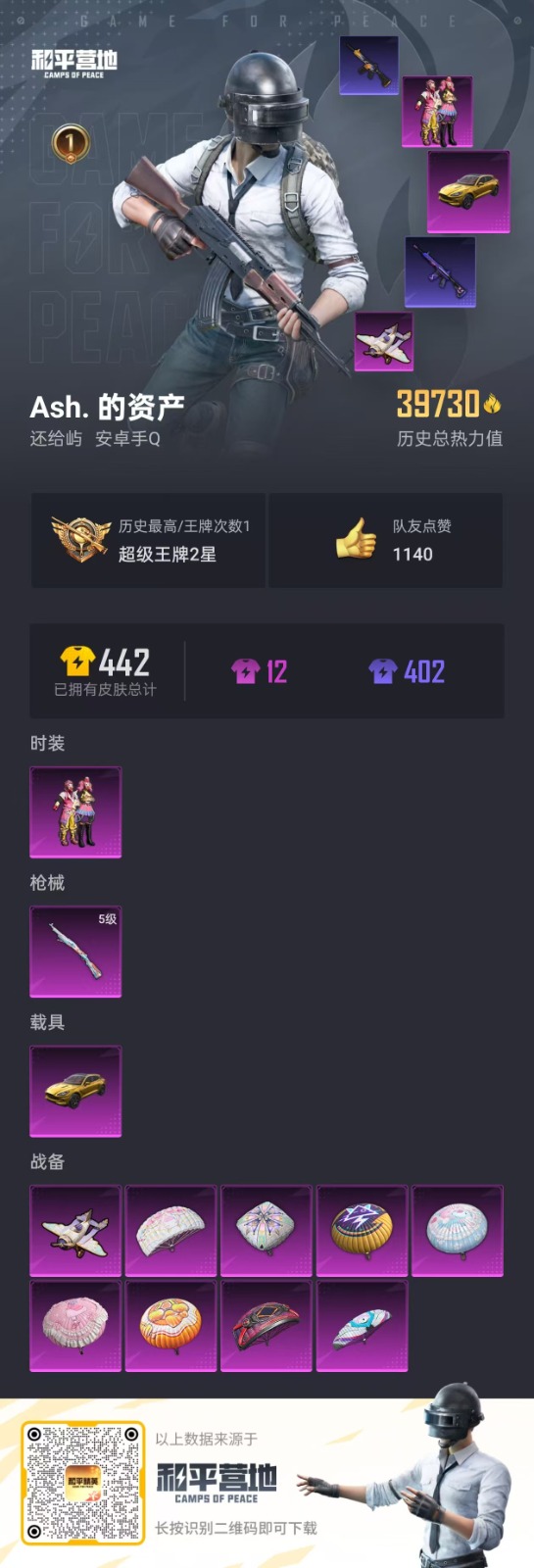 HPQM3264438和平精英账号详情图5 HPQM3264438和平精英账号详情图5