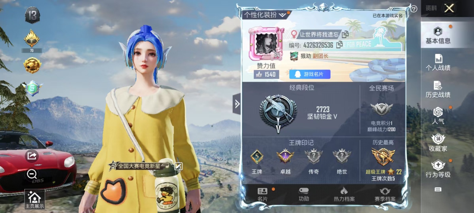 HPQM3264394和平精英账号详情图2 HPQM3264394和平精英账号详情图2