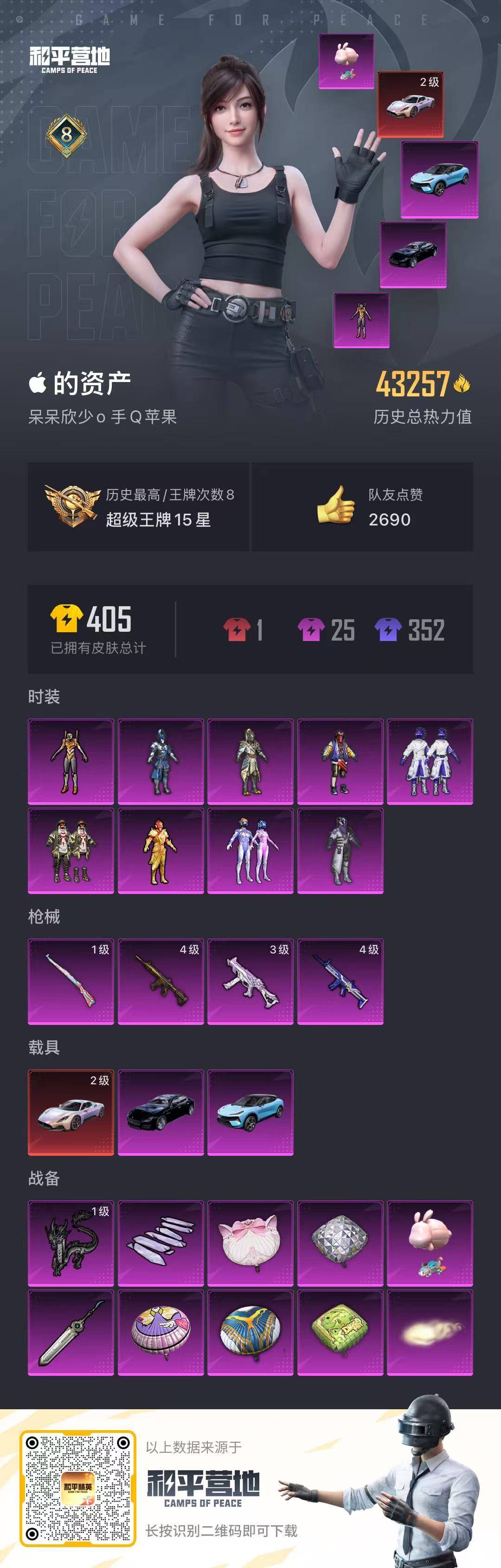 [9140318]9粉装 4特效枪 3载具 8印记 可二次 可修改实名 身法装备：暗影哥特（红眼罩）,零号机款机体服(黄螳螂) 热门装扮：零号机款机体服(黄螳螂),梦幻火箭(新101)(新火箭少女1