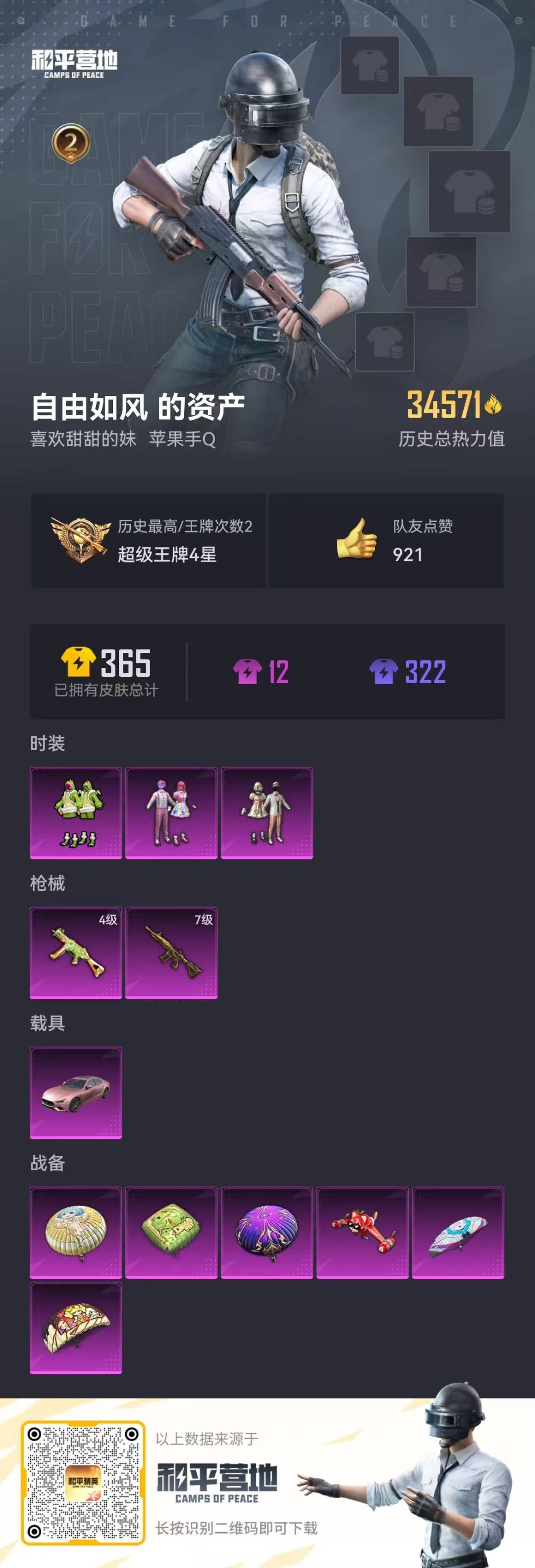 HPQM3269559和平精英账号详情图3 HPQM3269559和平精英账号详情图3