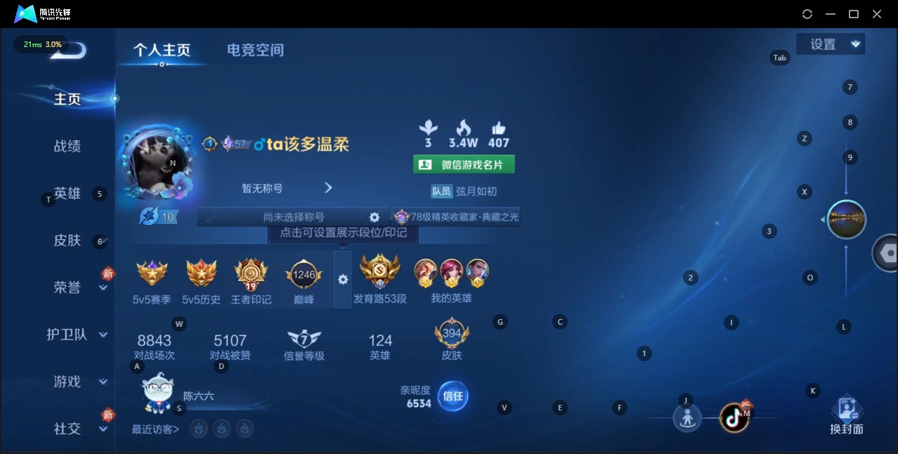 王者荣耀账号安卓VX9 3典藏 17传说 124英雄 394皮肤 可修改实名 荣耀水晶：杀手不太冷,天鹅之梦(小乔典藏)