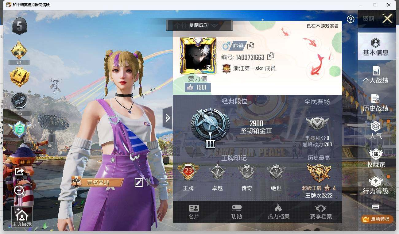 HPLX3272454和平精英账号详情图3 HPLX3272454和平精英账号详情图3