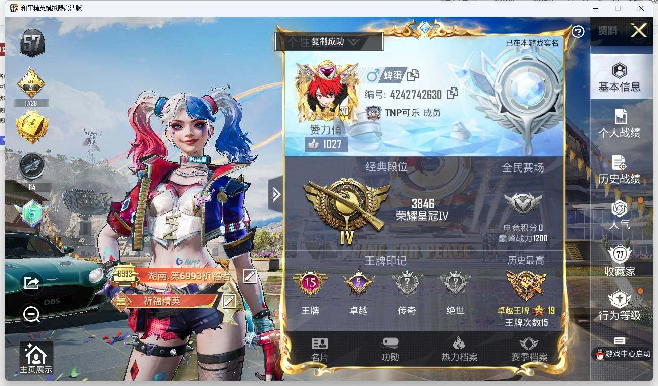 HPLX3272467和平精英账号详情图3 HPLX3272467和平精英账号详情图3