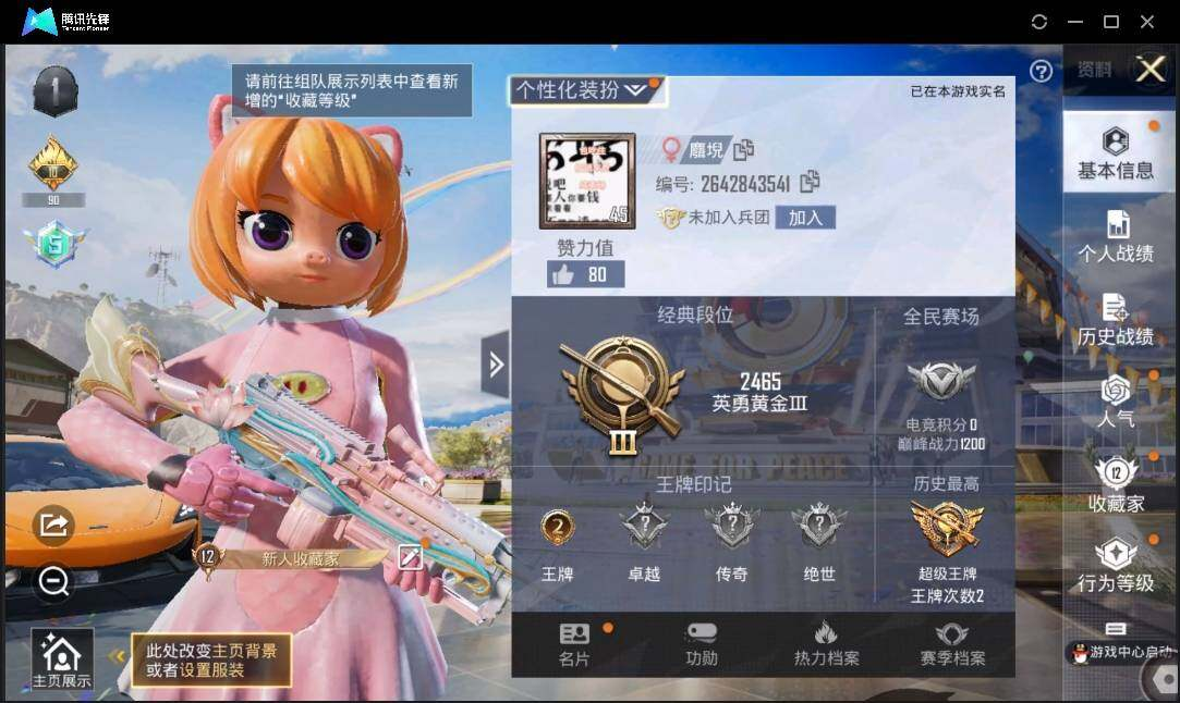 HPLX3272679和平精英账号详情图3 HPLX3272679和平精英账号详情图3