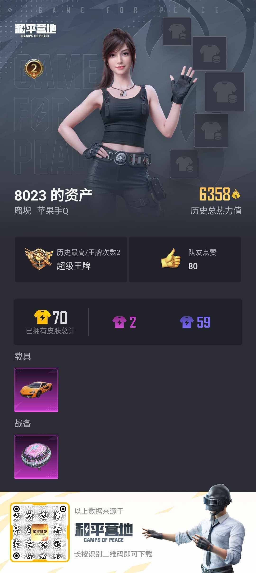 HPLX3272679和平精英账号详情图2 HPLX3272679和平精英账号详情图2