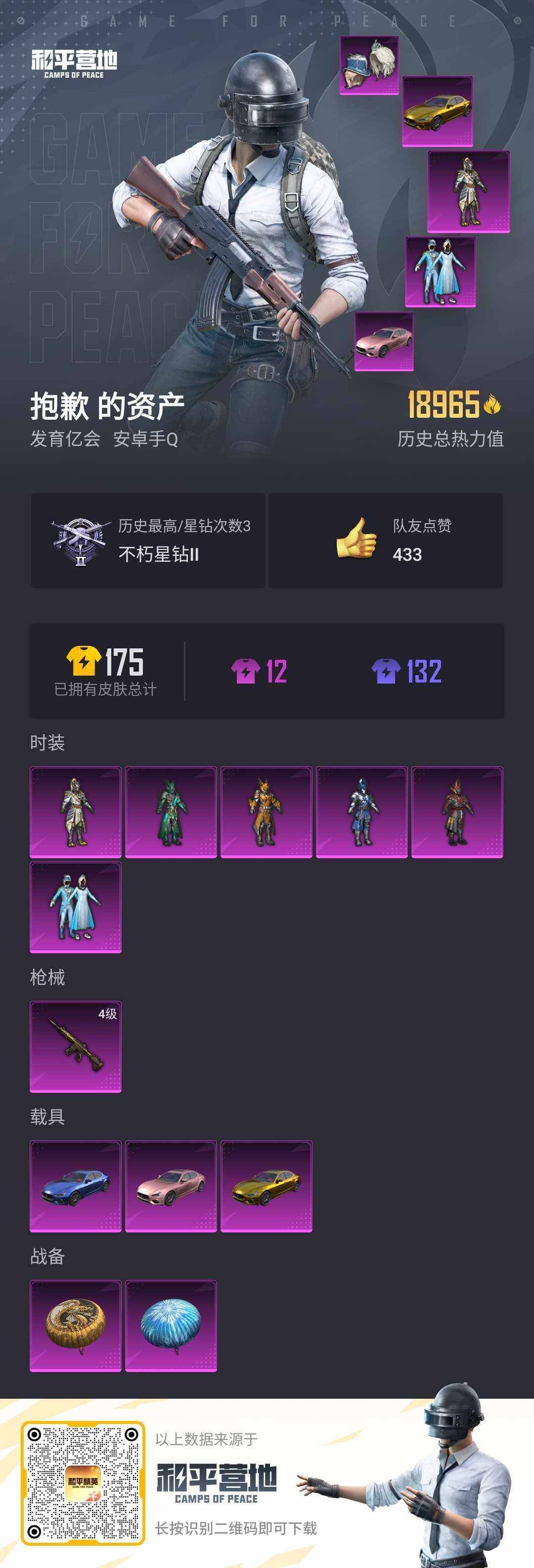 HPLX3272943和平精英账号详情图2 HPLX3272943和平精英账号详情图2