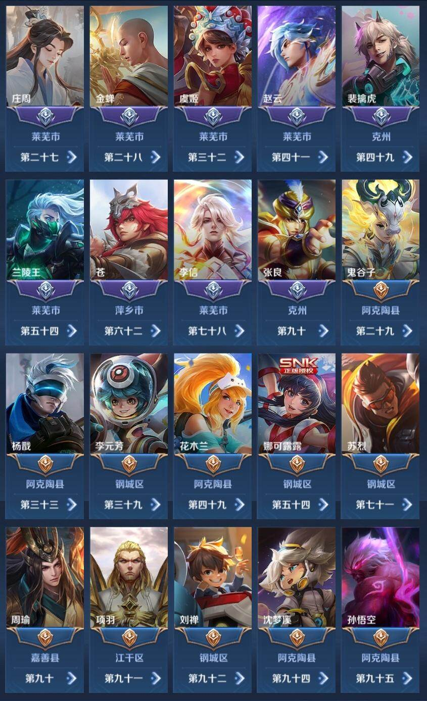 WZLX3180558王者荣耀账号详情图3 WZLX3180558王者荣耀账号详情图3