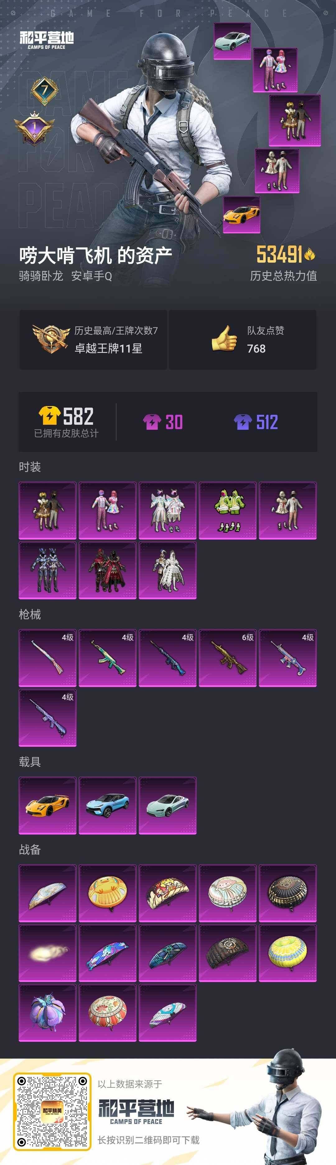 HPLX3273936和平精英账号详情图2