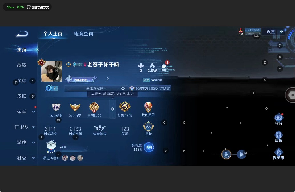 WZQM3186291王者荣耀账号详情图2 WZQM3186291王者荣耀账号详情图2