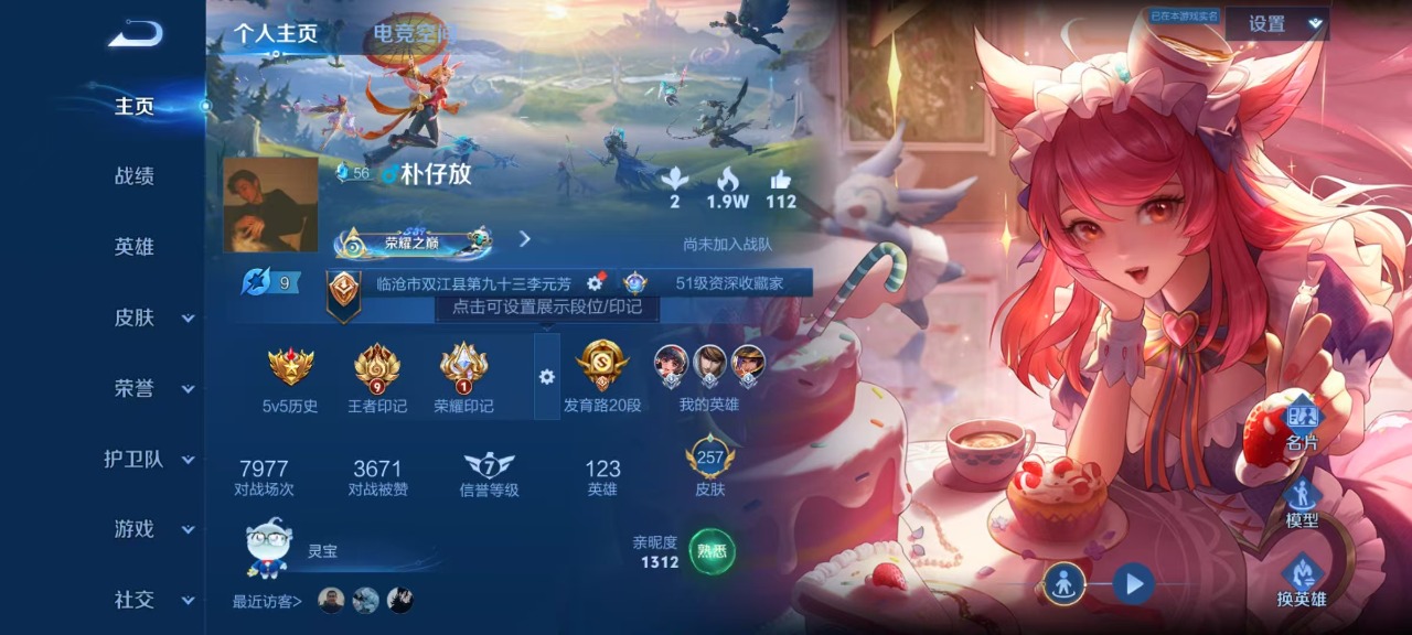 王者荣耀账号安卓QQ8 19传说 123英雄 257皮肤 可修改实名 传说皮：金乌负日,黄金天蝎座,铠冥王哈迪斯,黄金狮
