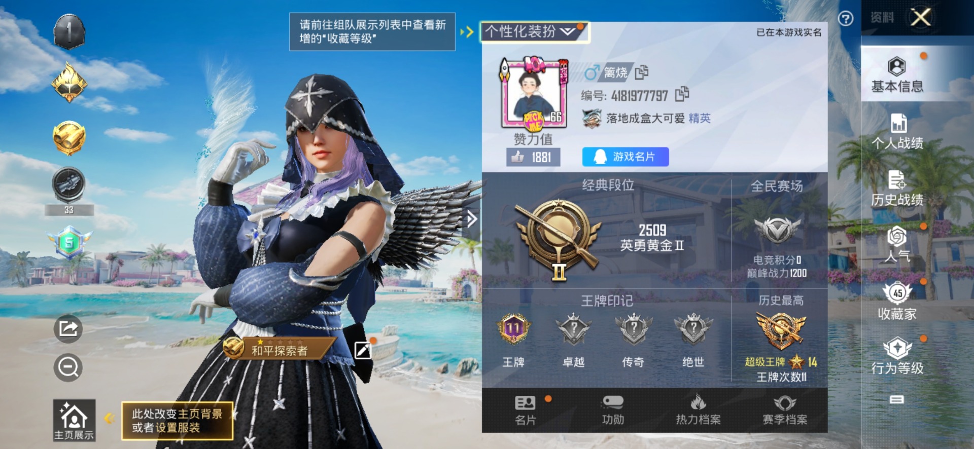 HPQM3338814和平精英账号详情图4
