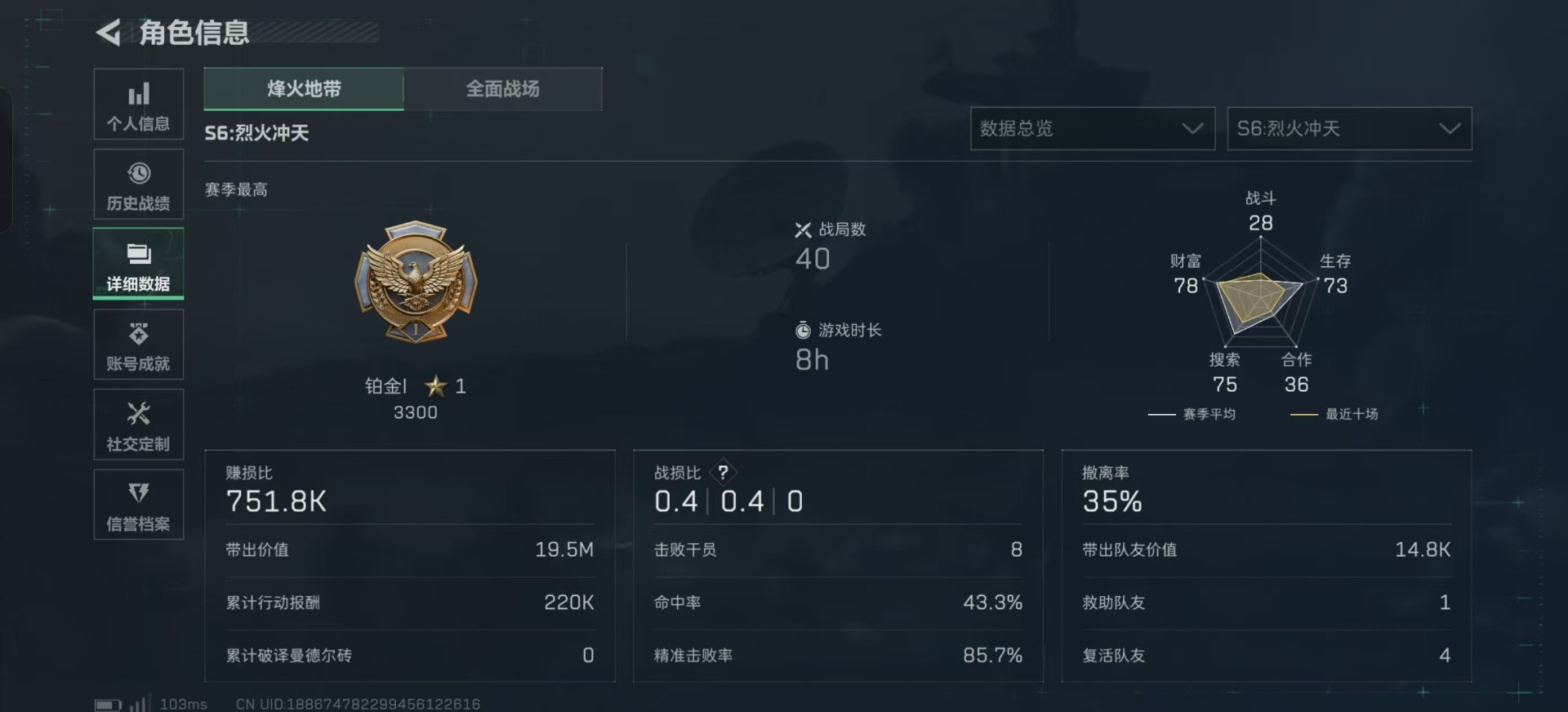 SJZQM333550三角洲行动账号详情图31