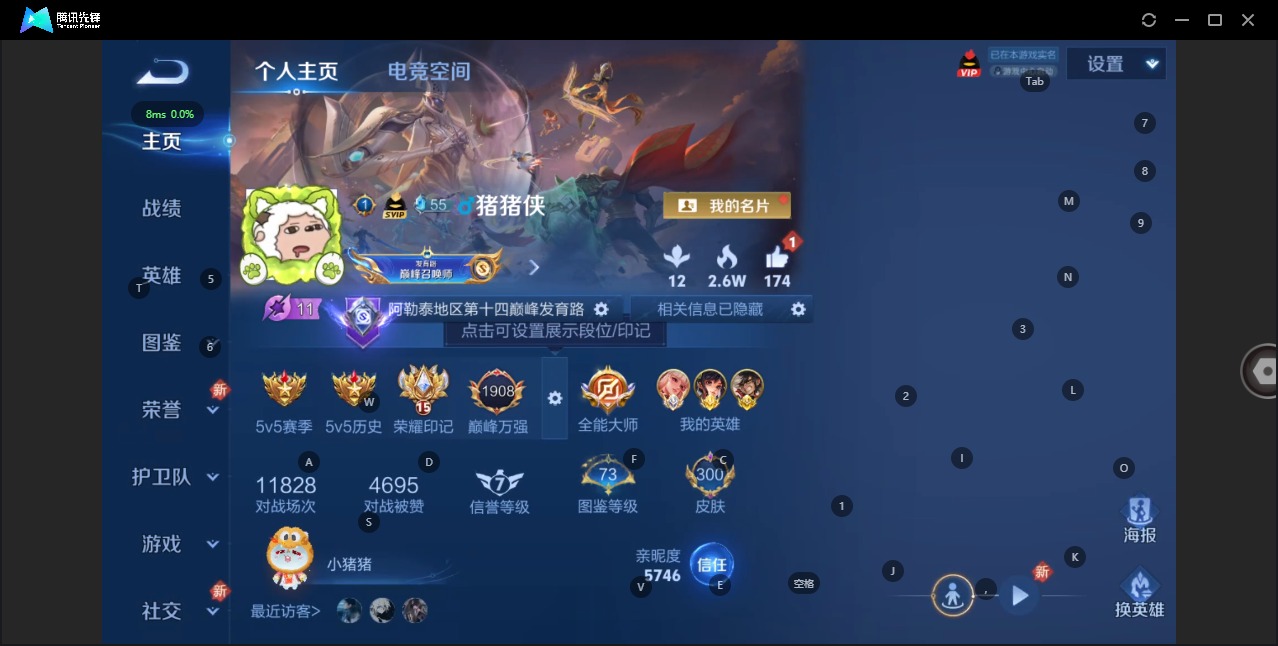 王者荣耀账号苹果QQ[12023120]V6 1典藏 20传说 125英雄 300皮肤 可修改实名 公孙离小国标 优质装