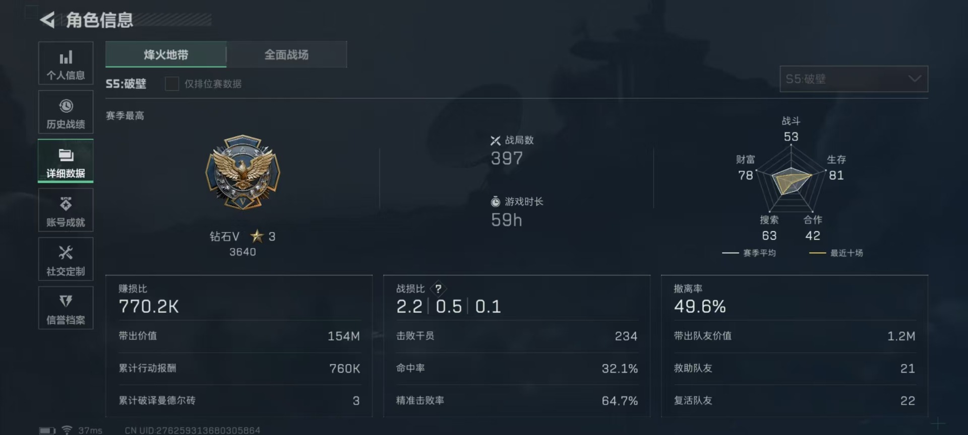 SJZQM333567三角洲行动账号详情图17