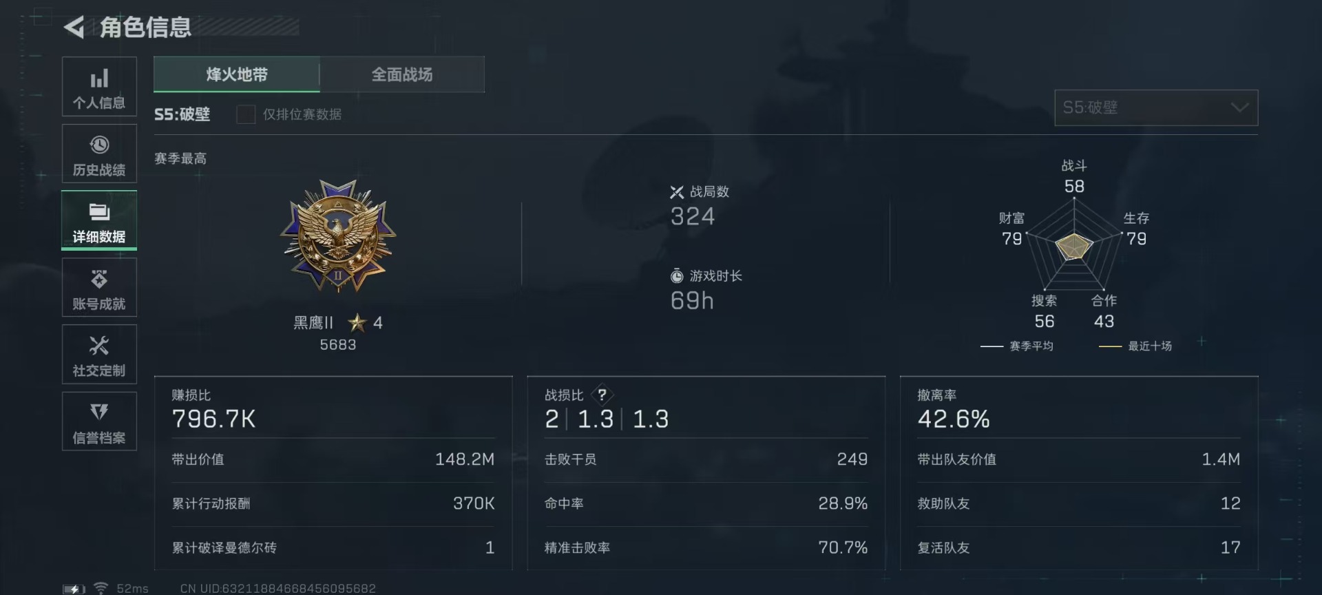 SJZQM333680三角洲行动账号详情图6