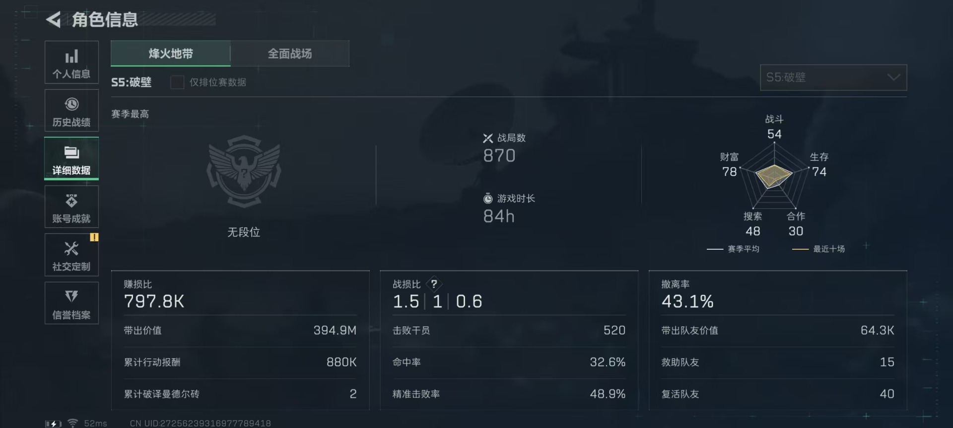SJZQM333686三角洲行动账号详情图6